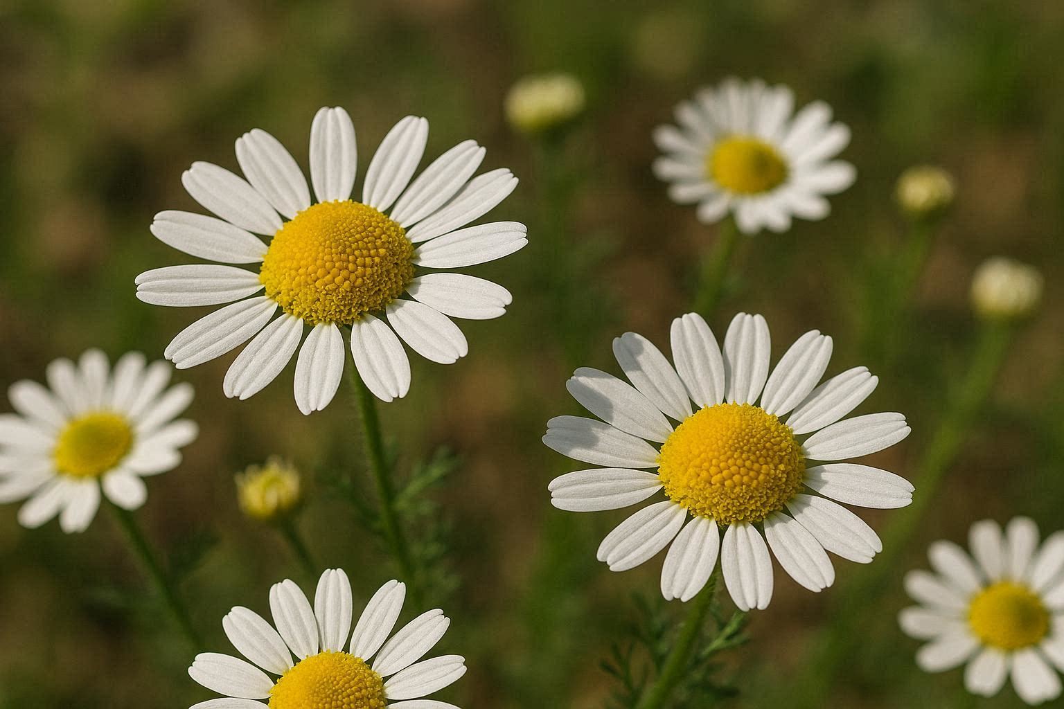 Fiori di Matricaria recutita camomilla comune