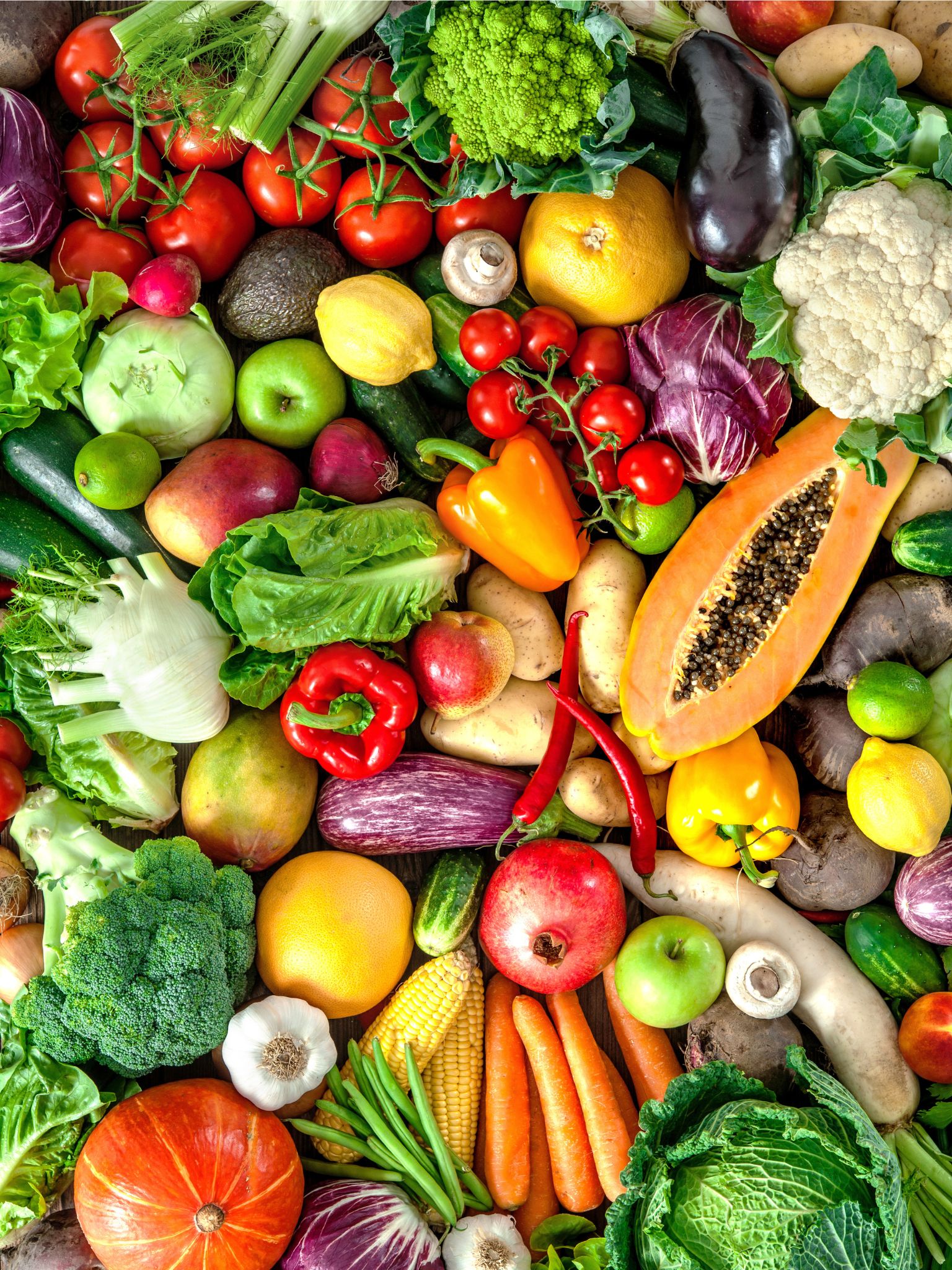 Frutta e verdura ricche di vitamine