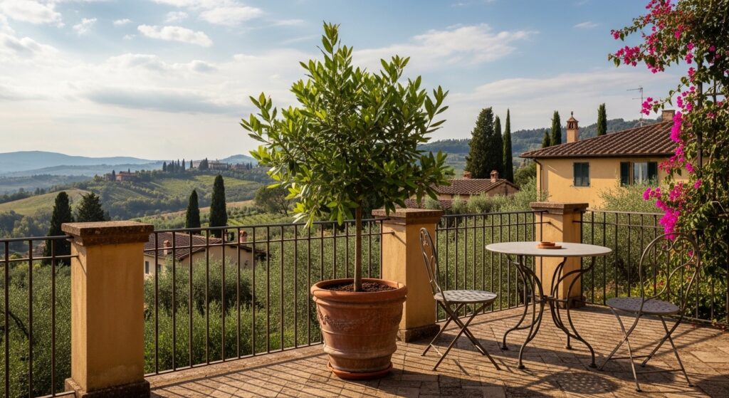 Laurus nobilis illuminate da luce naturale