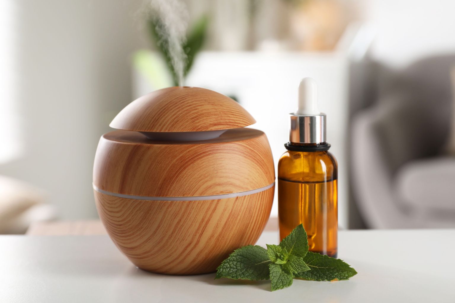 Olio essenziale di melissa con erbe essiccate